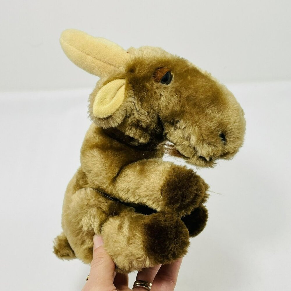 Vintage 1979 Dakin Moose Plush Toy 8” Nutshells Sitting Sitter Christmas Antlers